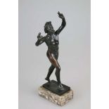 Tanzender Faun, Bronze, 1. H. 20. Jh., neuzeitl. Replik der antiken Skulptur des tanzenden Faun