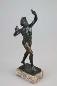 Tanzender Faun, Bronze, 1. H. 20. Jh., neuzeitl. Replik der antiken Skulptur des tanzenden Faun