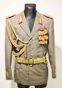 DDR, Uniformjacke Generalleutnant der Staatssicherheit mit Generalsfangschnur, Generalskoppel,