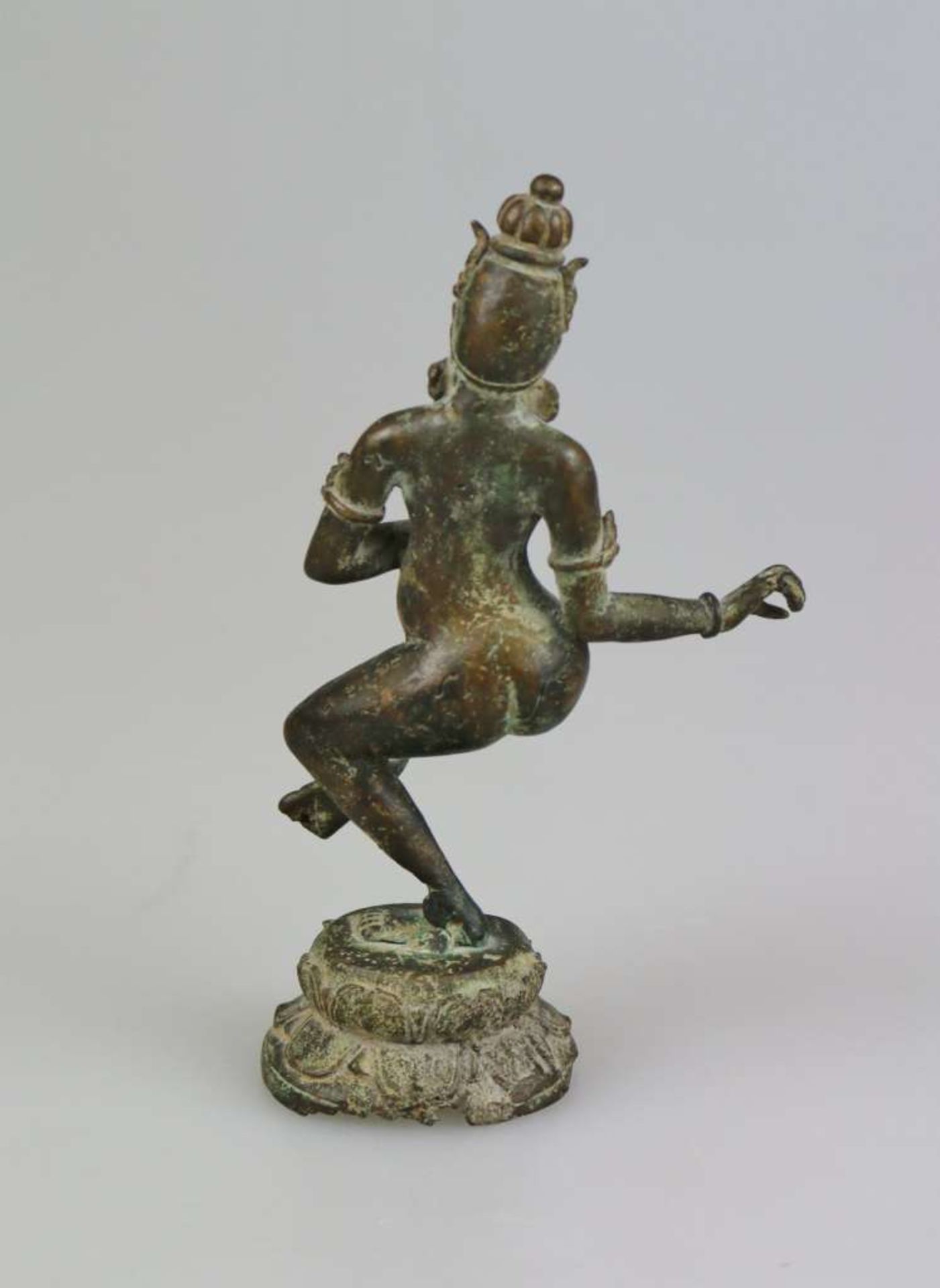 Tanzender Shiva, Thailand, Bronze, auf Lothussockel, H.: 20 cm. - Bild 2 aus 2