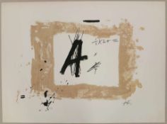 Antoni TAPIES (1923-2012), "Letter A", 1976, Lithographie auf Arches Bütten, Bogenmaße: ca. 5