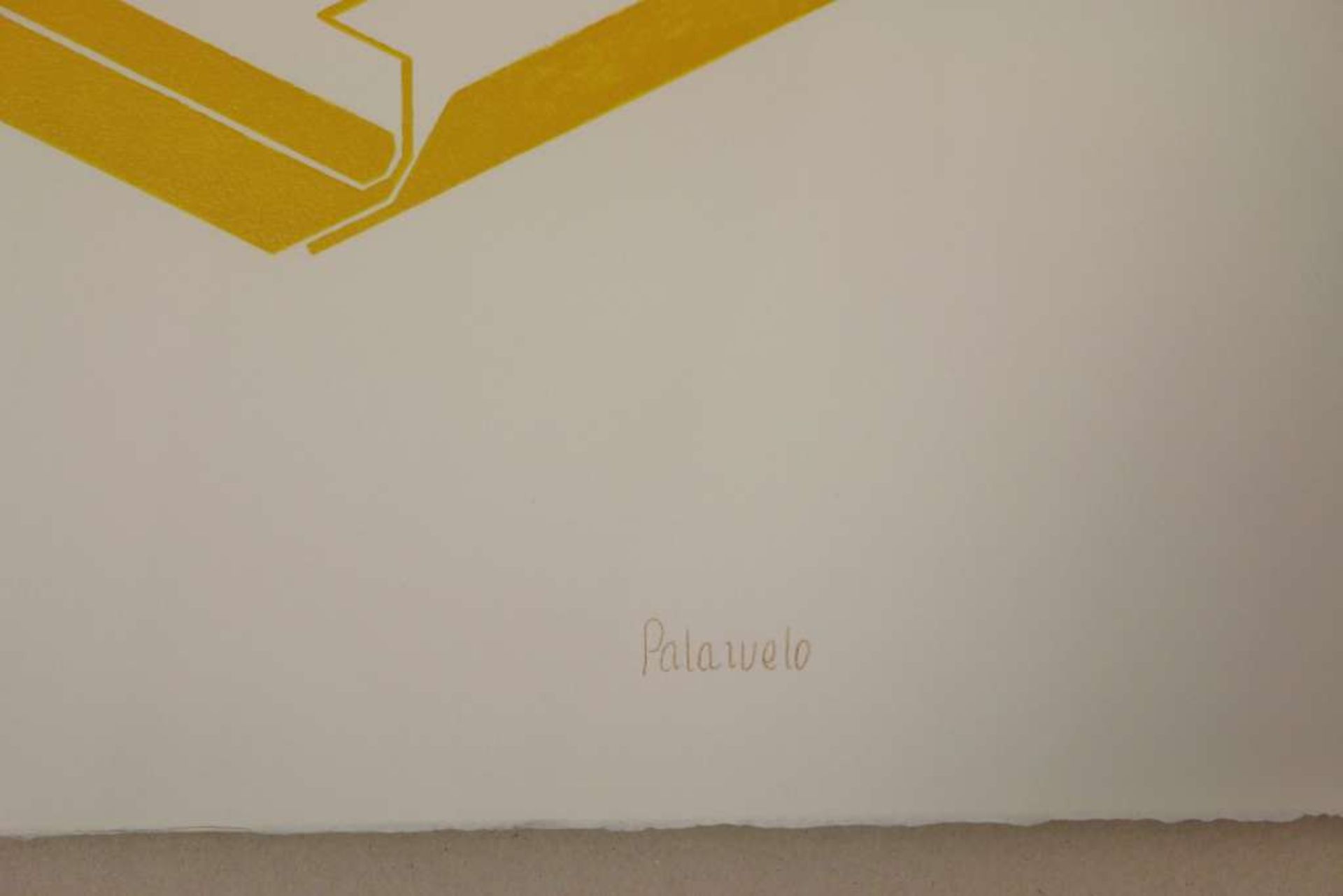 Pablo PALAZUELO (1916-2007), "Emblema II - Amarillo", 1980, Lithographie, Bogenmaße: ca. 81 x - Image 2 of 2