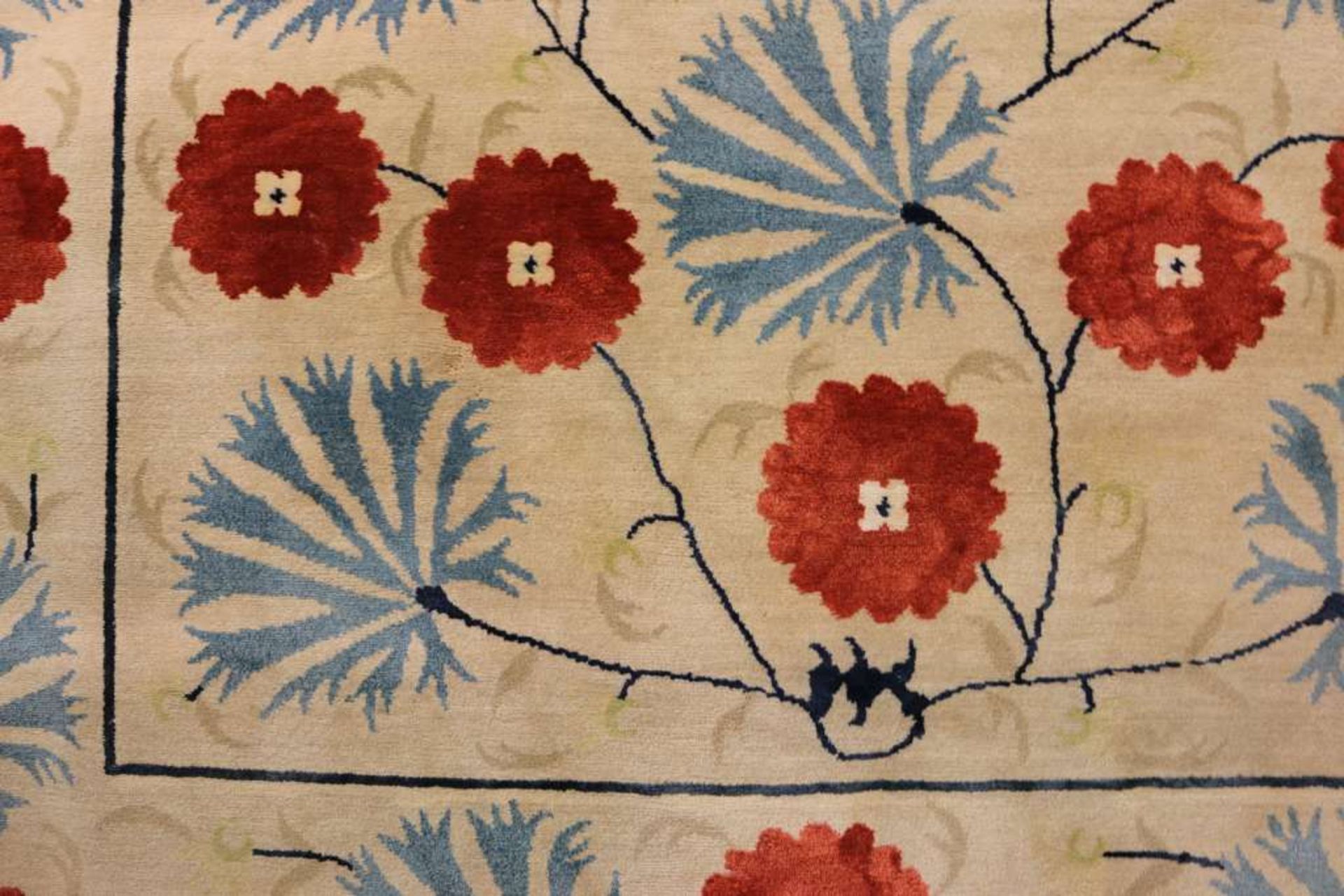 Teppich Ottoman, Tibet, Hochlandwolle mit Seide, fein, handgeknüpft, 320 x 380 cm. Alters- und - Bild 2 aus 4