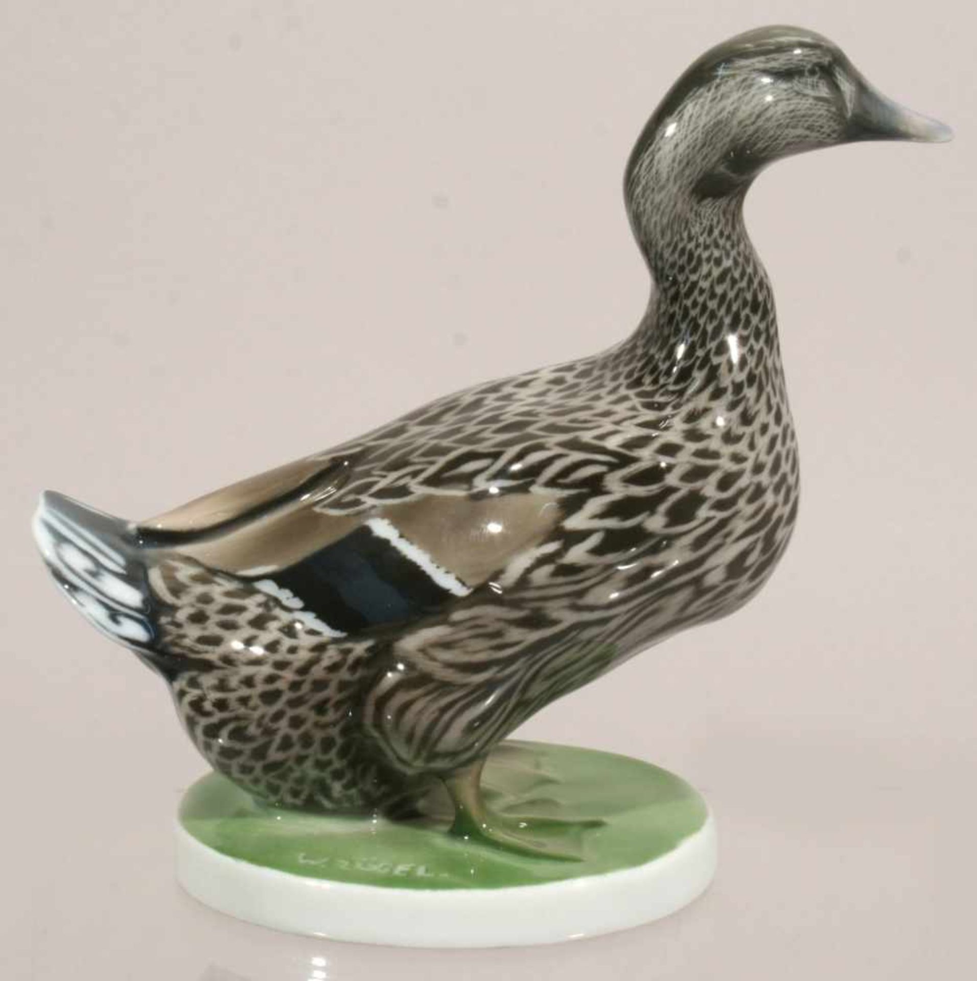 Porzellan-Tierplastik, "Ente", Rosenthal, Kunstabteilung Selb, 1918, Entw.: Willy Zügel< - Bild 2 aus 5