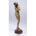 Bronze-Plastik, "Weiblicher Akt", Philippe, Paul, Thorn 1870 - 1930 Paris, vollplastische,