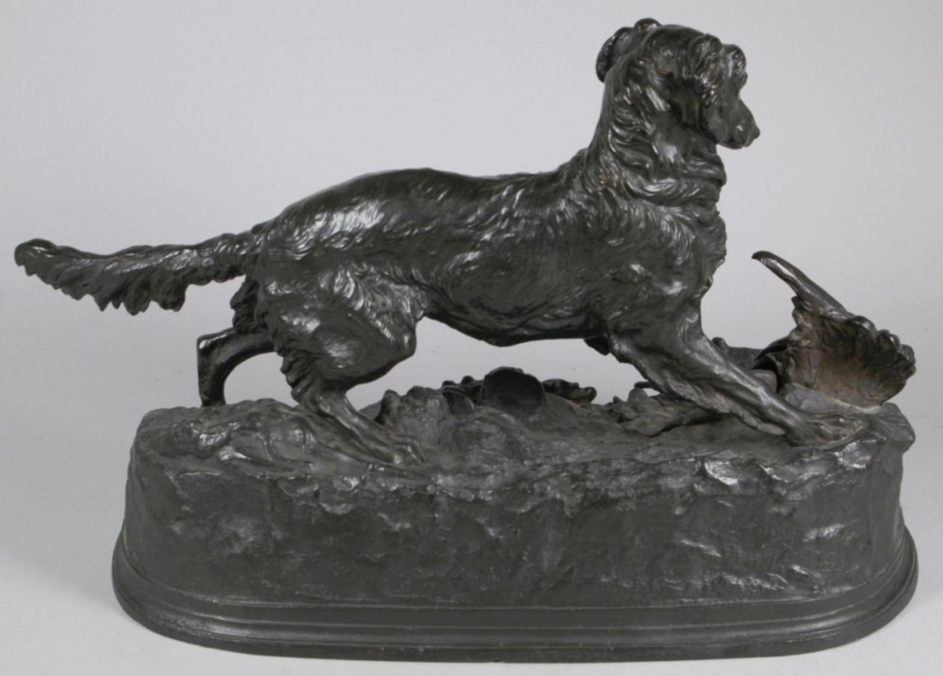 Eisen-Tierplastik, "Jagdhund", Mene, Pierre Jules, Paris 1810 - 1879 ebenda, - Bild 2 aus 3