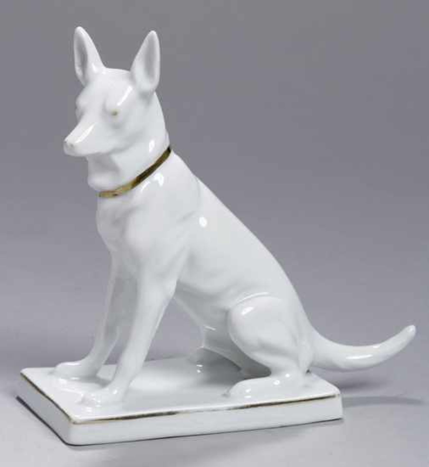 Porzellan-Tierplastik, "Hund", Neue Porzellanfabrik Tettau, um 1927-37, Mod.nr.: 12575/IV,