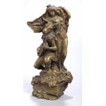 Bronze-Plastik, "Midsummer Nights Dream", anonymer Bildhauer um 1900, auf