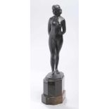 Bronze-Plastik, "Stehender, weiblicher Akt", Seffner, Carl Ludwig, Leipzig 1861 - 1932
