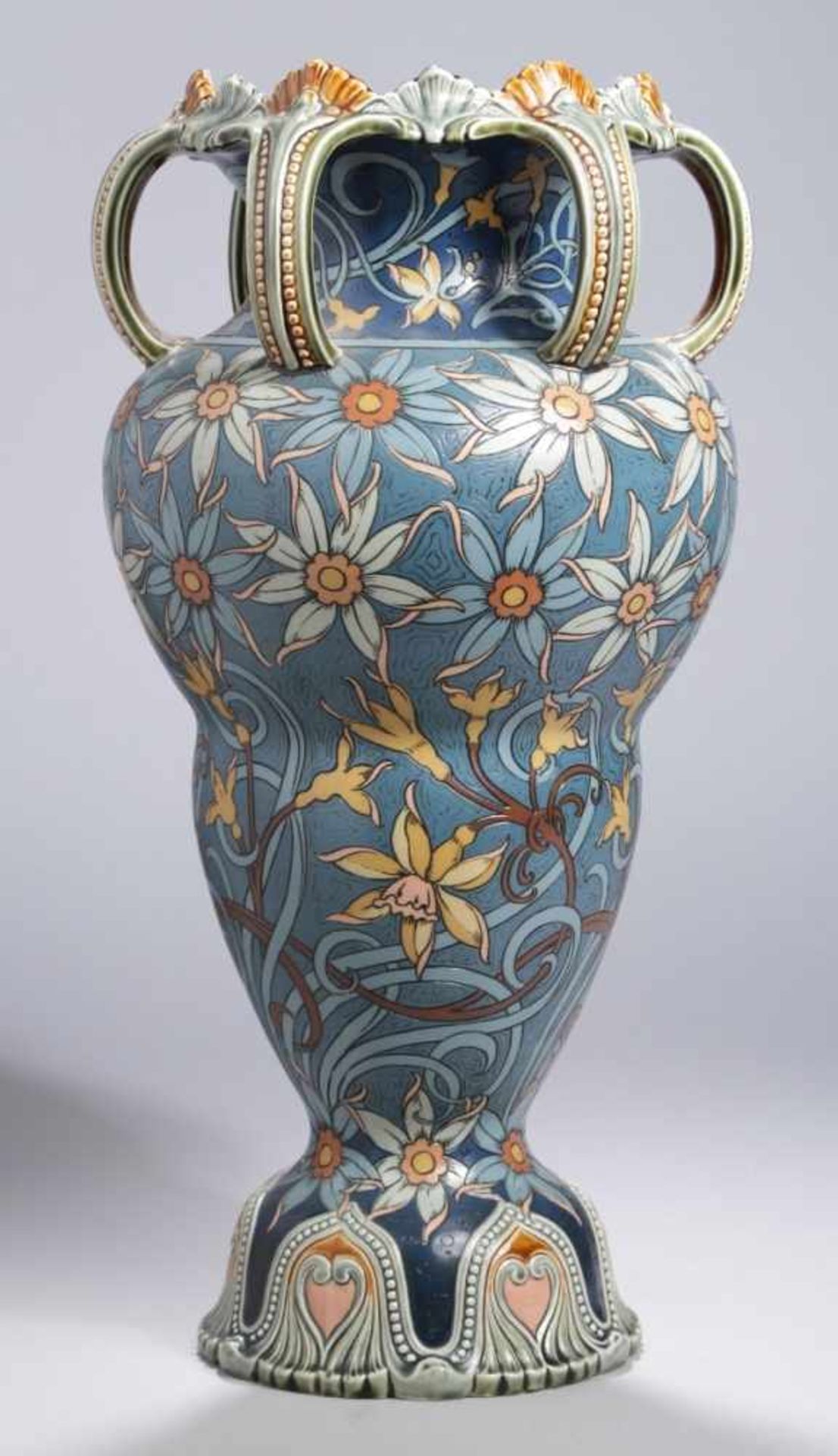 Feinsteinzeug-Ziervase, Villeroy & Boch, Mettlach, 1898, Entw.: M. Hein, Mod.nr.: 2416,