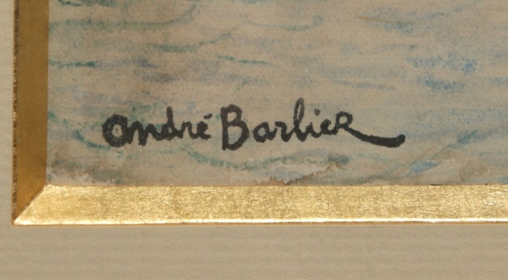 Barlier, André, französischer Maler 1. Hälfte 20. Jh. "Pariser Ansicht", Aquarell, sign.,<br - Bild 2 aus 2