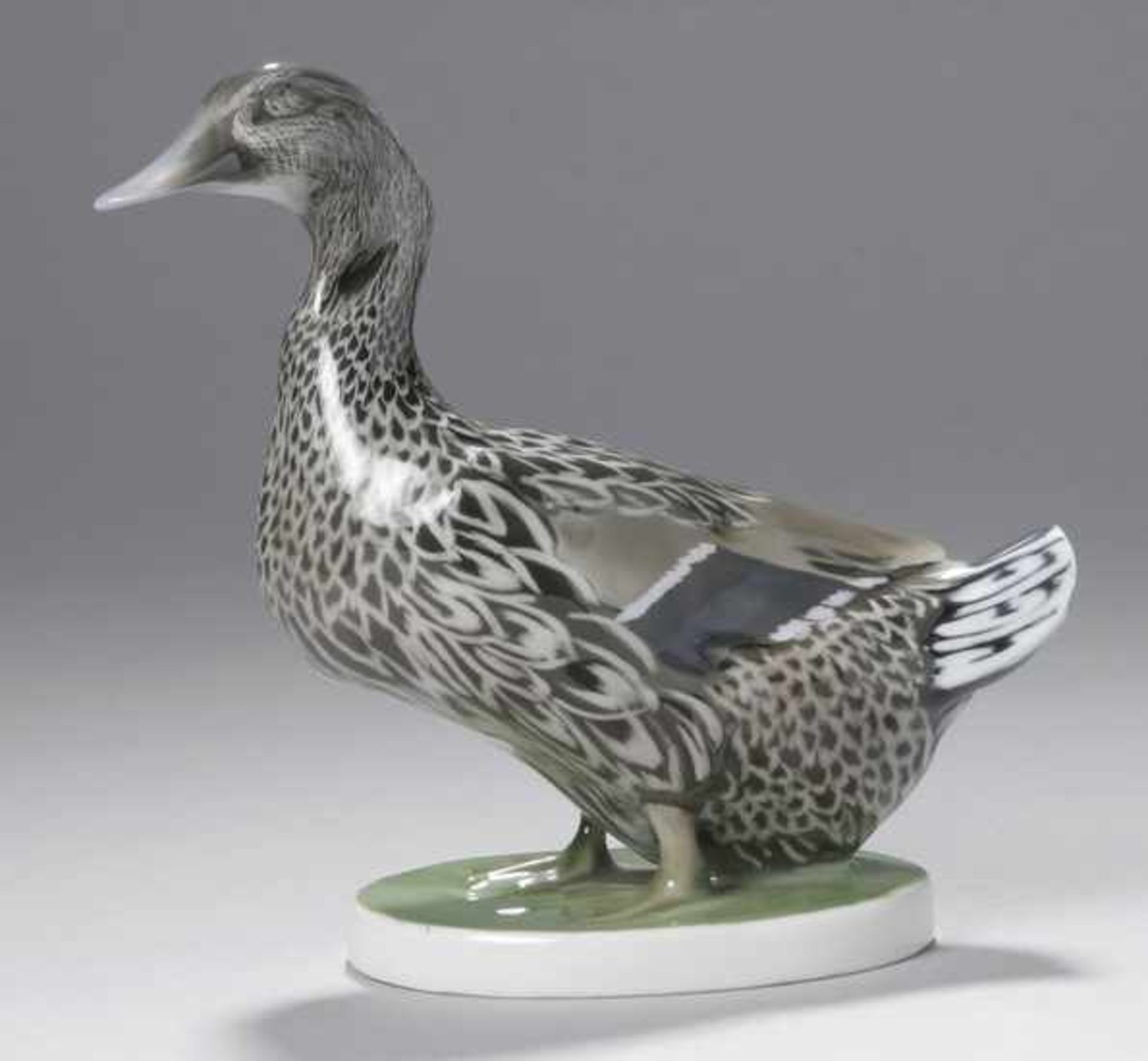 Porzellan-Tierplastik, "Ente", Rosenthal, Kunstabteilung Selb, 1918, Entw.: Willy Zügel<