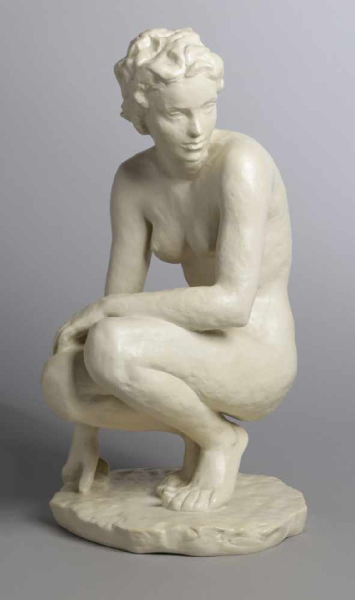 Bisquitporzellan-Figur, "Hockende", Rosenthal, Kunstabteilung Selb, 1941, Entw.: Fritz