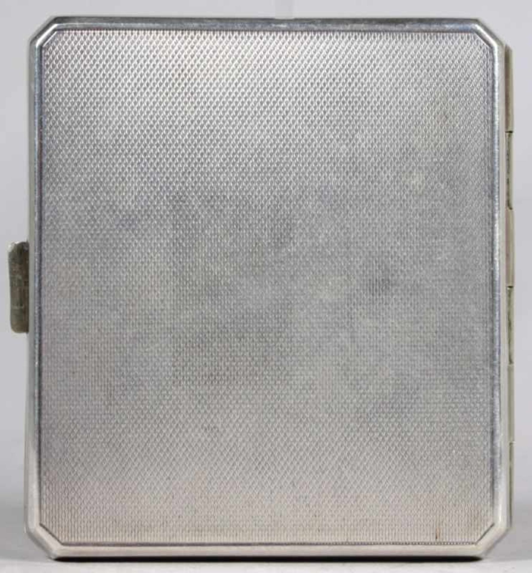 Zigaretten-Etui, wohl dt., um 1920, Silber 800, rechteckig, Wandung mit Hammerschlagdekor, - Bild 3 aus 4