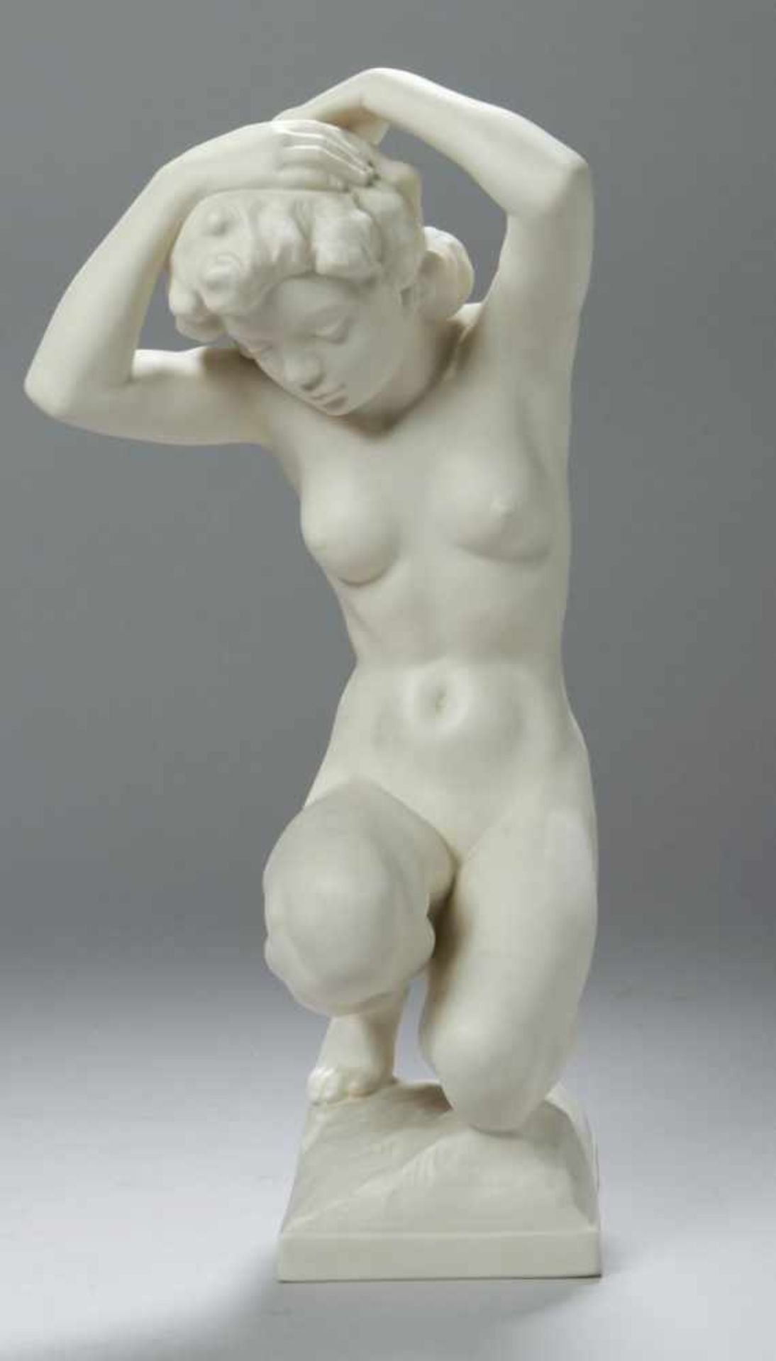 Bisquitporzellan-Figur, "Nach dem Bade", Lorenz Hutschenreuther, Kunstabteilung Selb, um