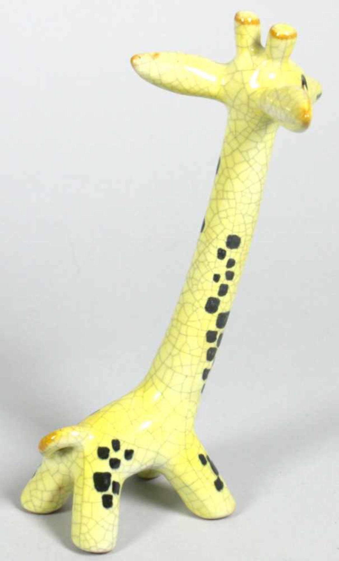 Keramik-Tierplastik, "Giraffe", Karlsruher Majolika, um 1960-88, Entw.: Walter Bosse, - Bild 2 aus 3
