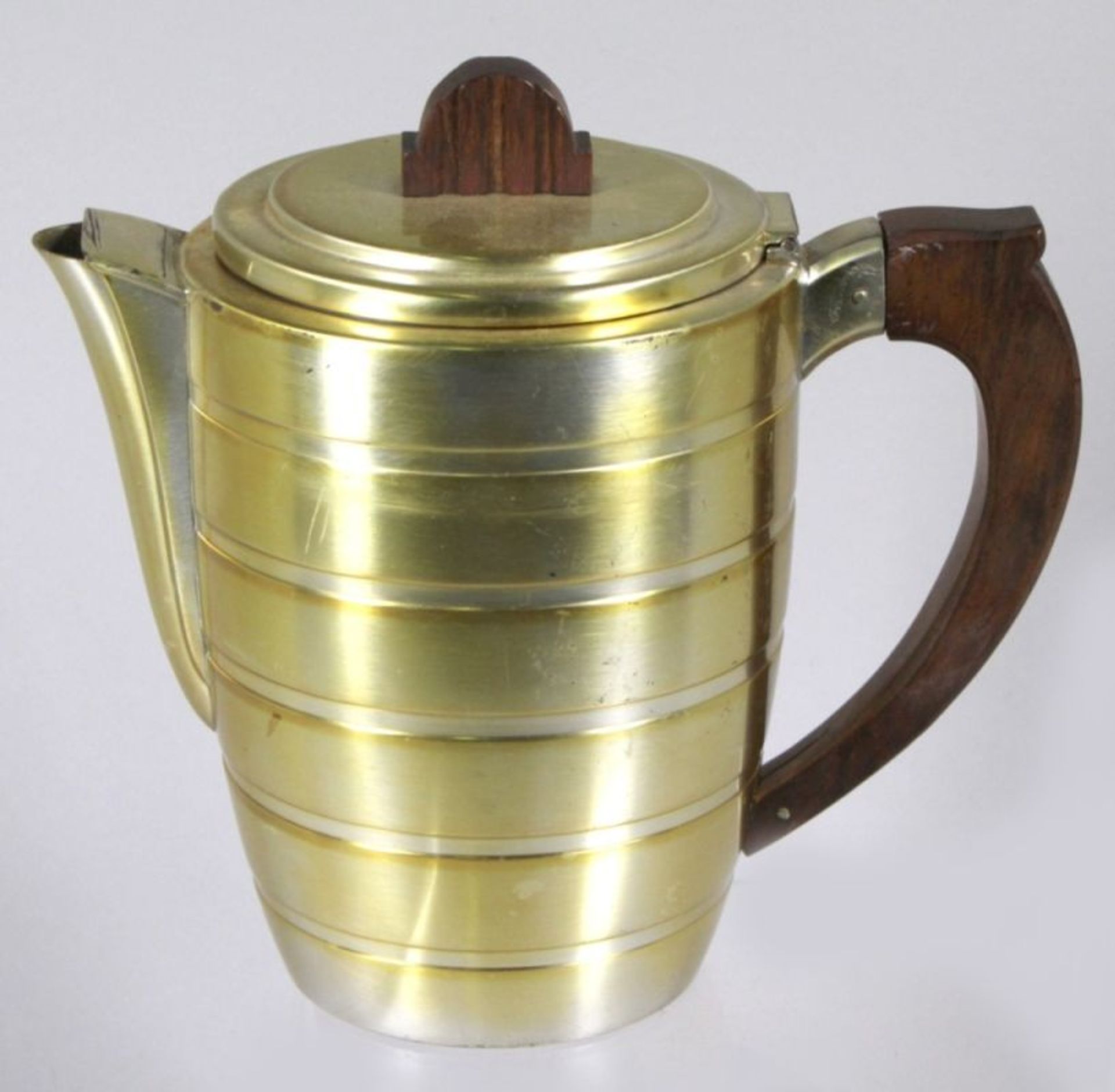 Art Déco Metall-Kaffee-/Teeset, 5-tlg., Quist, Esslingen, versilbert, bestehend aus: 2< - Bild 2 aus 3