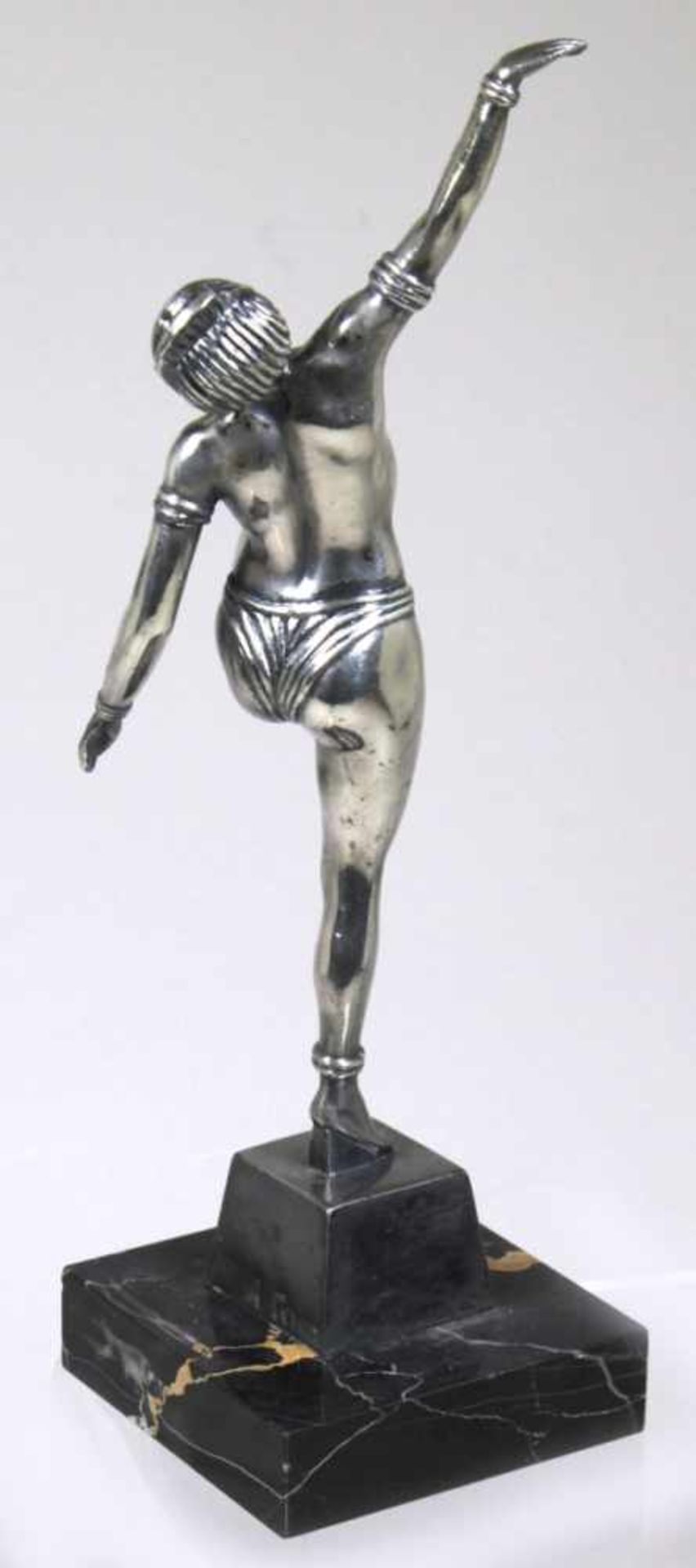 Bronze-Plastik, "Tänzerin", Feron, A., Bilhauer um 1920, naturalistische Darstellung in< - Bild 2 aus 3