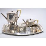 Kaffeeservice, 5-tlg., Wien, um 1920, Silber, bez. Rouzet & Fischmeister, Kammerjuwelier,