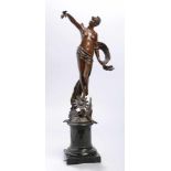 Bronze-Plastik, "Elfe", Rosse, Franz, dt. Bildhauer 1858 - 1900, vollplastische, stehende