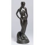 Bronze-Plastik, "Orientalin als Halbakt", Kühn, Carl Heinrich Walter, 1895 - 1970, auf<