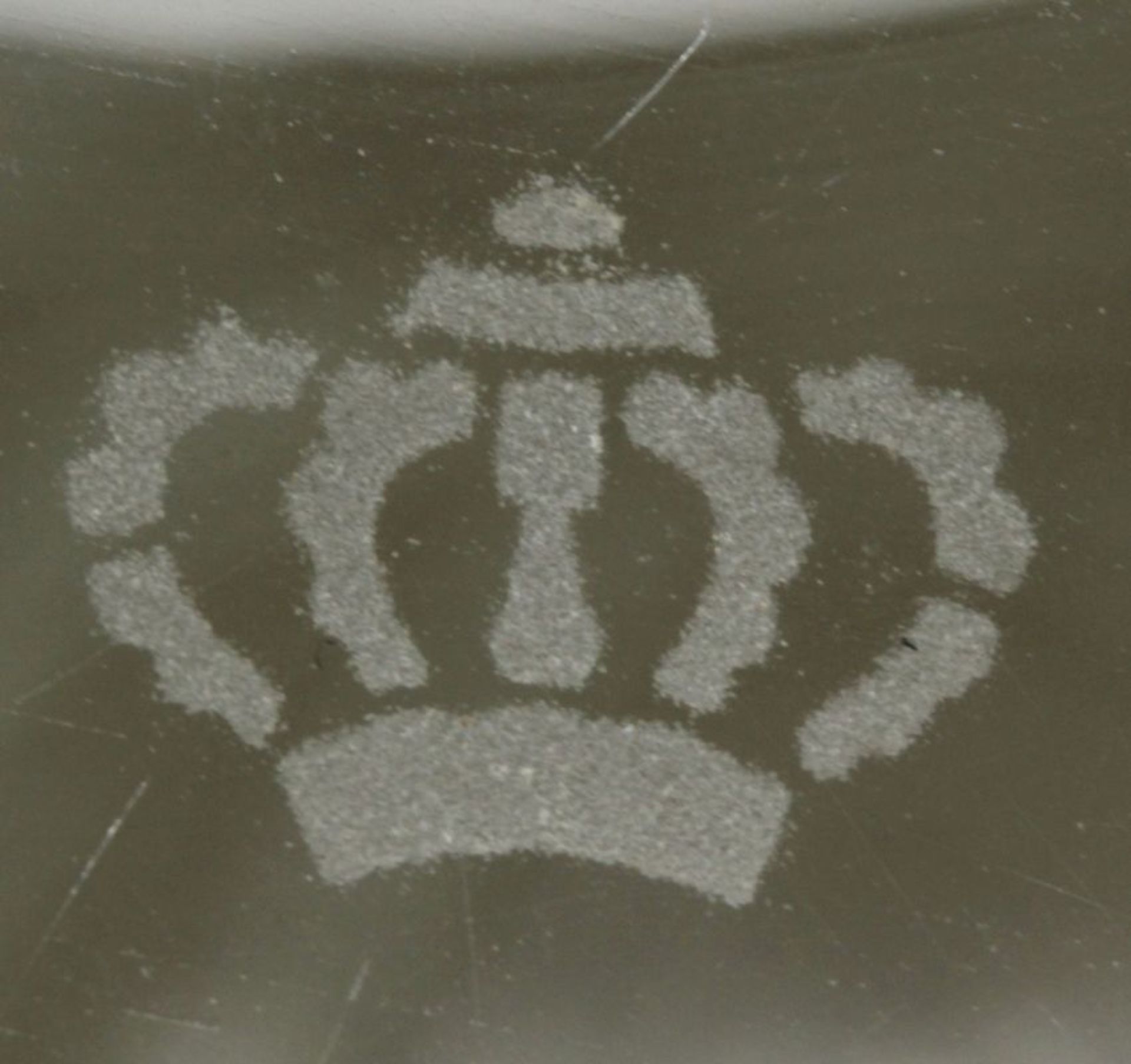 Glas-Karaffe, Theresienthal, 20. Jh., hoher, glockenförmiger Glaskorpus, übergehend inEnghals mit - Bild 2 aus 2