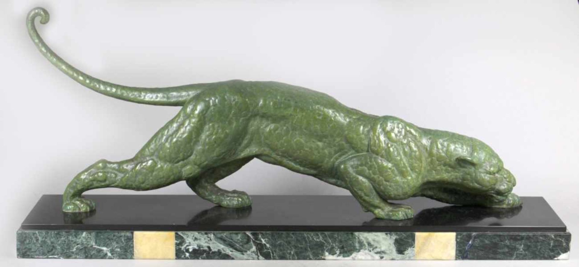 Weißbronze-Tierplastik, "Schleichender Panther", Chiparus, Demetre H., Doroboi 1886 - 1947Paris, - Bild 2 aus 3