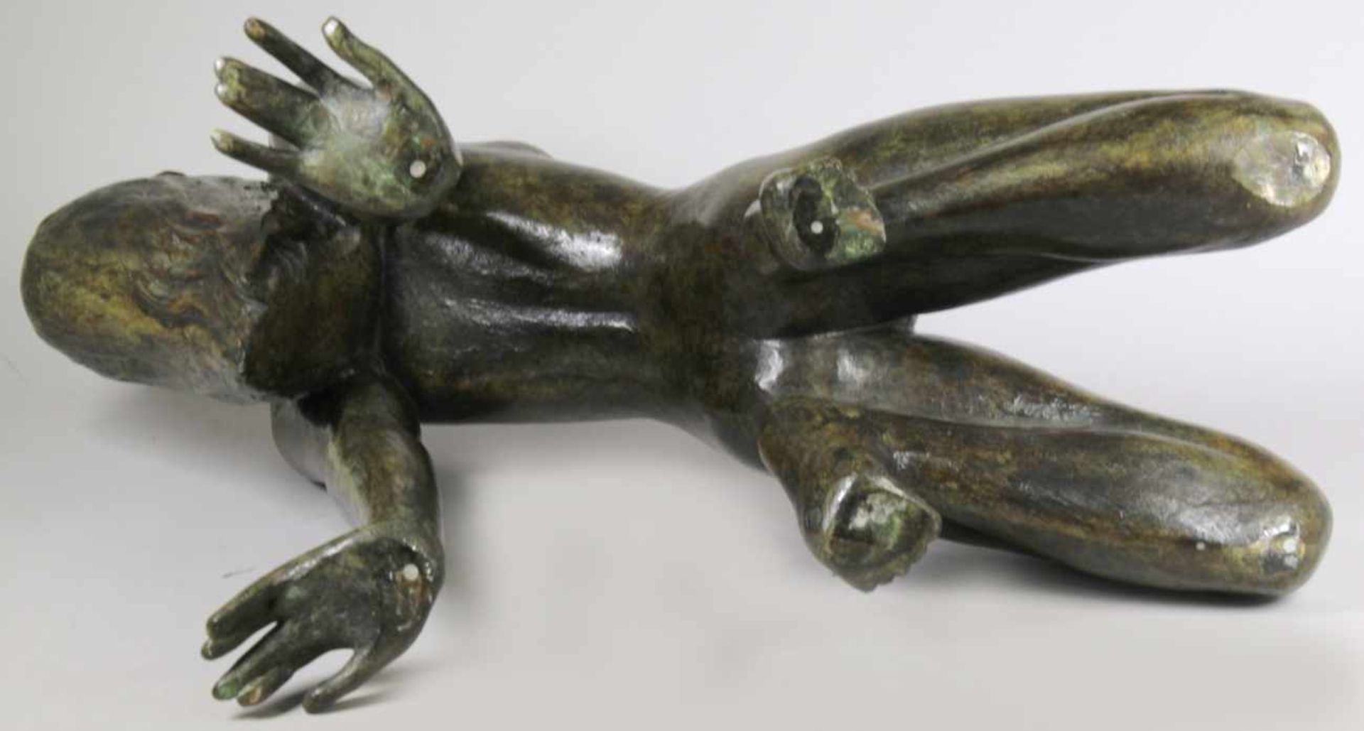 Bronze-Plastik, "Kniender, weiblicher Akt", Coquillay, Jacques, geb. 1935 in Val de Loire, - Bild 4 aus 4