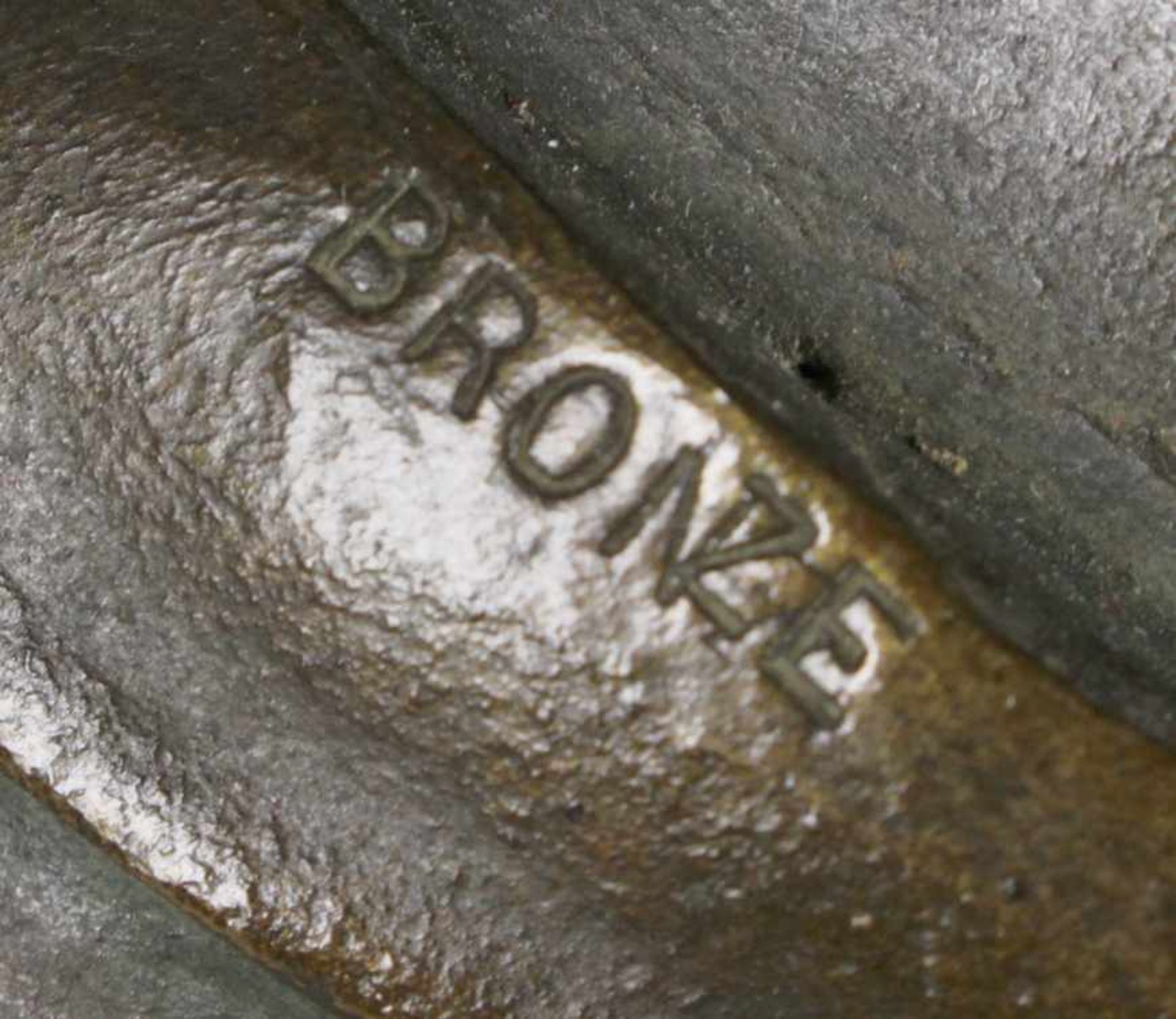 Bronze-Plastik, "Speerkämpfer", Roncourt, Jean de, französischer Bildhauer des 19./20.Jh., - Bild 4 aus 4