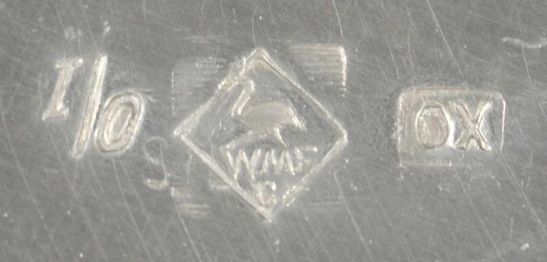 Metall-Sektkühler mit Ständer, WMF, 20. Jh., Geislingen und Hepp, Pforzheim, Kühler mit - Bild 2 aus 4