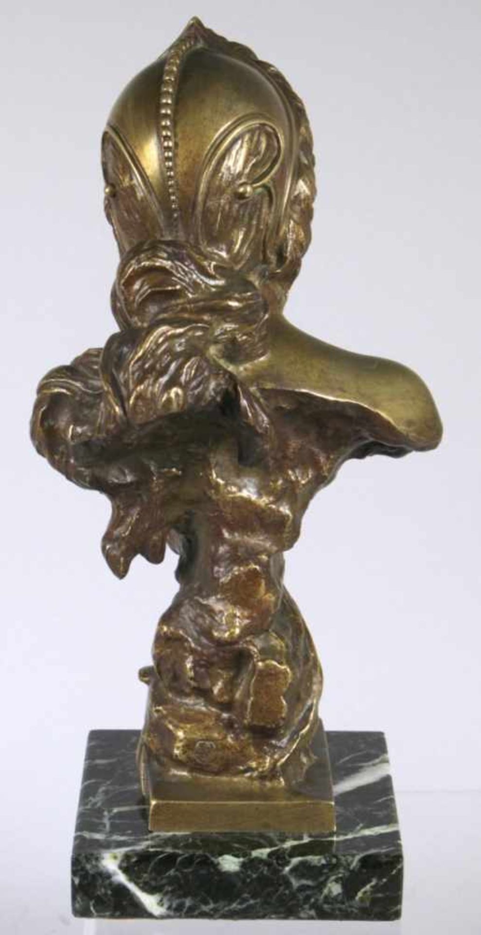 Bronze-Büste, "Jugendstil-Schönheit", Melilli, C., Bildhauer des 19./20. Jh., sehr feine, - Bild 2 aus 3