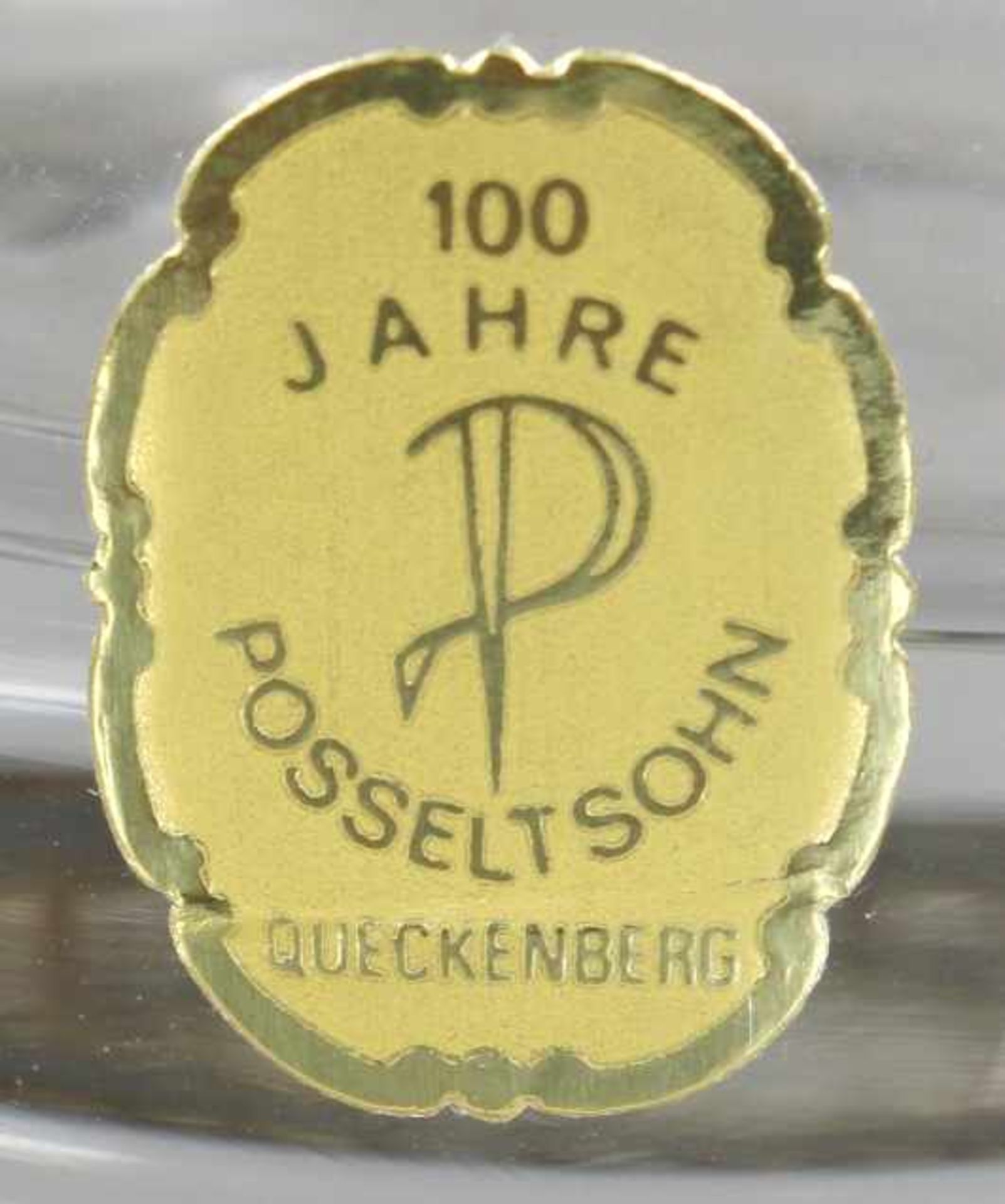 Glas-Wiskyset, 5-tlg., Posselt Sohn, Queckenberg, 20. Jh., bestehend aus: Karaffe und 4Gläsern, - Bild 2 aus 2