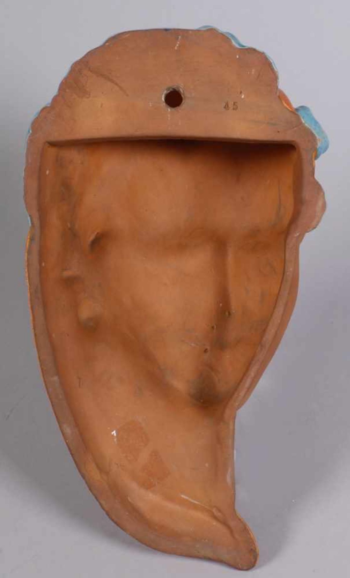 Keramik-Wandmaske, "Frau", wohl Kunstkeramik Wilhelm Thomasch-Austria, Sierndorf bei Wien,50er - Bild 2 aus 2