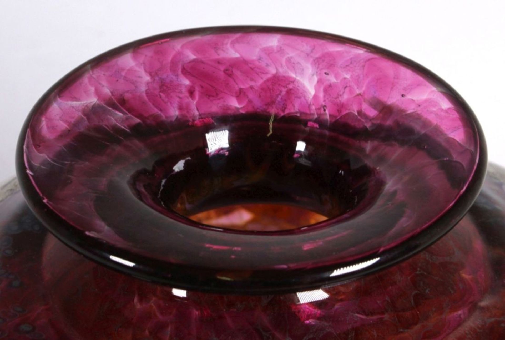 Glas-Ziervase, "Azurene pink", Isle of Wight Glass, England, 70/80er Jahre, Entw.: StudioIsle of - Bild 3 aus 5
