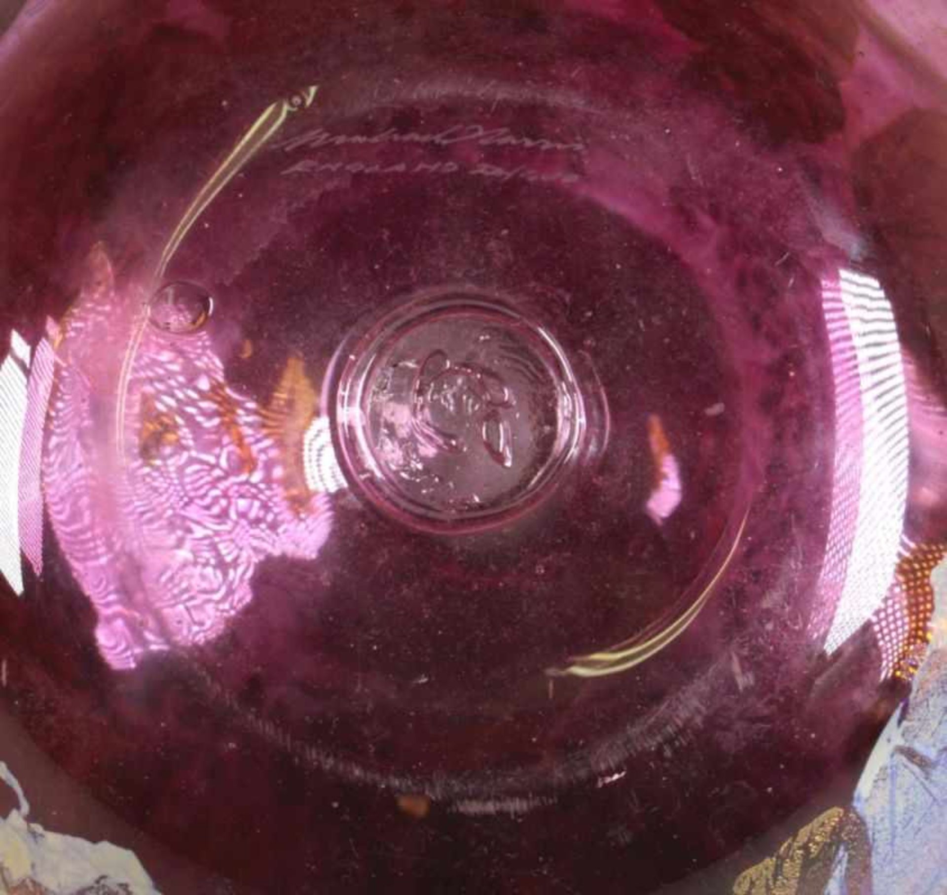 Glas-Ziervase, "Azurene pink", Isle of Wight Glass, England, 70/80er Jahre, Entw.: StudioIsle of - Bild 4 aus 5