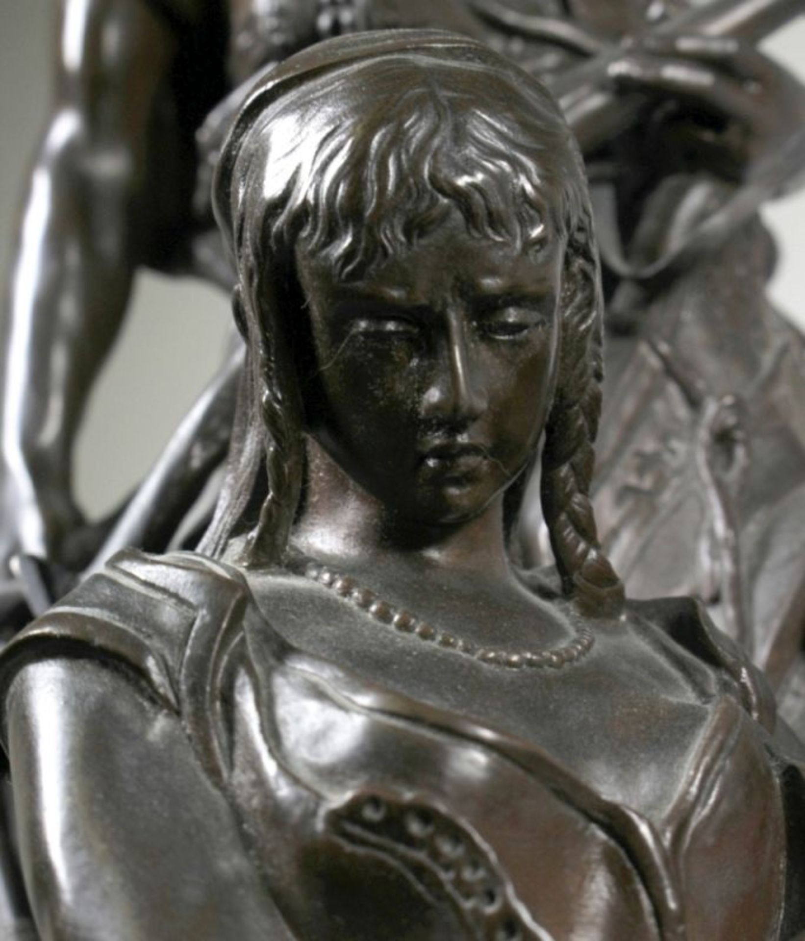 Bronze-Plastik, "Arabischer Krieger mit Sklavin", Mene, Pierre Jules, Paris 1810 - 1879ebenda, - Bild 4 aus 5