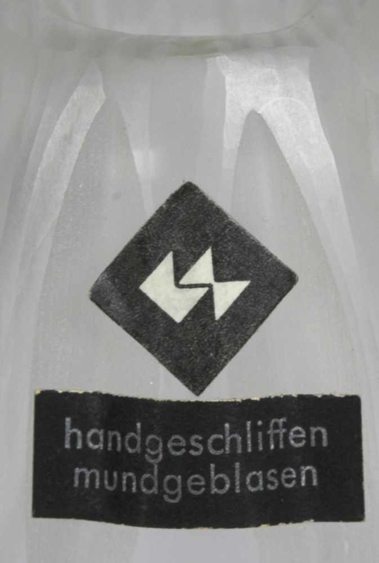 Glas-Ziervase, Gerhard Schechinger, Schwäbisch Gmünd, 70/80er Jahre, runder Stand,gestreckt - Bild 2 aus 4