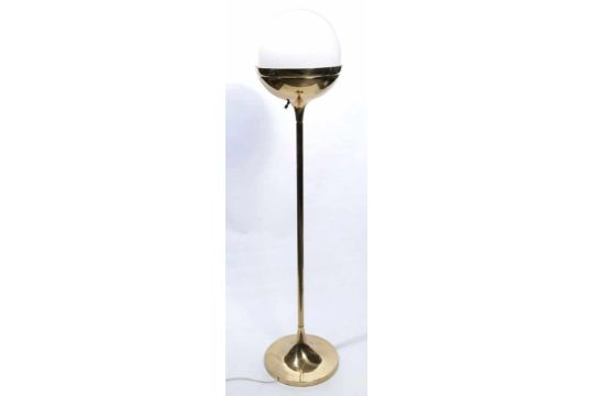 Art Deco Stehlampe Dt Um 1930 Messing Wohl Bauhaus Entwurf Runder Stand Schlankerschaft K