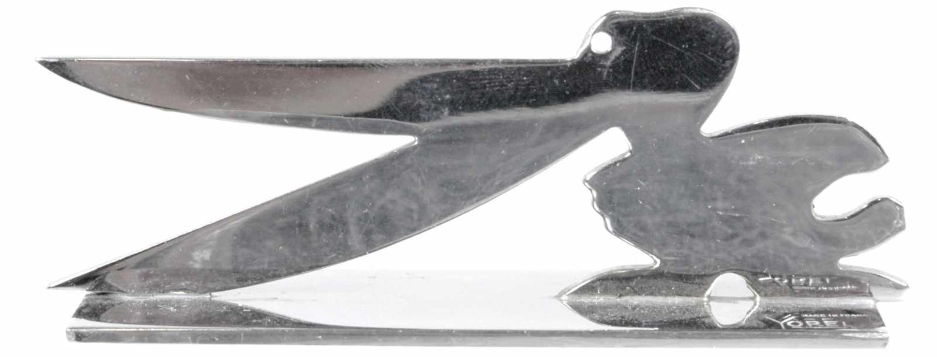 Zwölf Art Déco Metall-Messerbänke, Yorel, Frankreich, auf rechteckige Sockelplatte - Bild 2 aus 4
