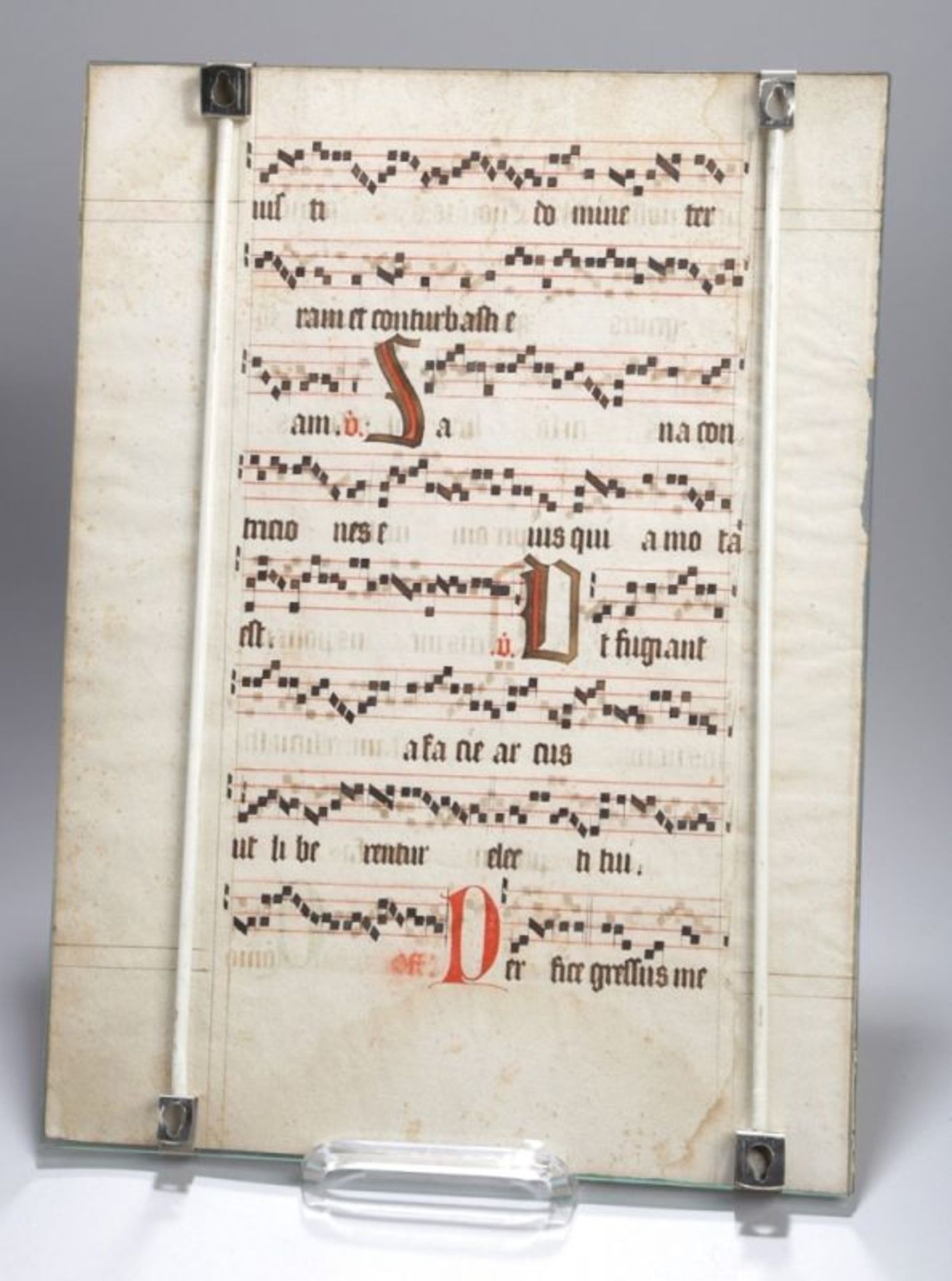 Antiphonar-Blatt, 15./16. Jh., Blatt aus lithurgischem Buch der römisch-katholischenKirche, - Bild 2 aus 2
