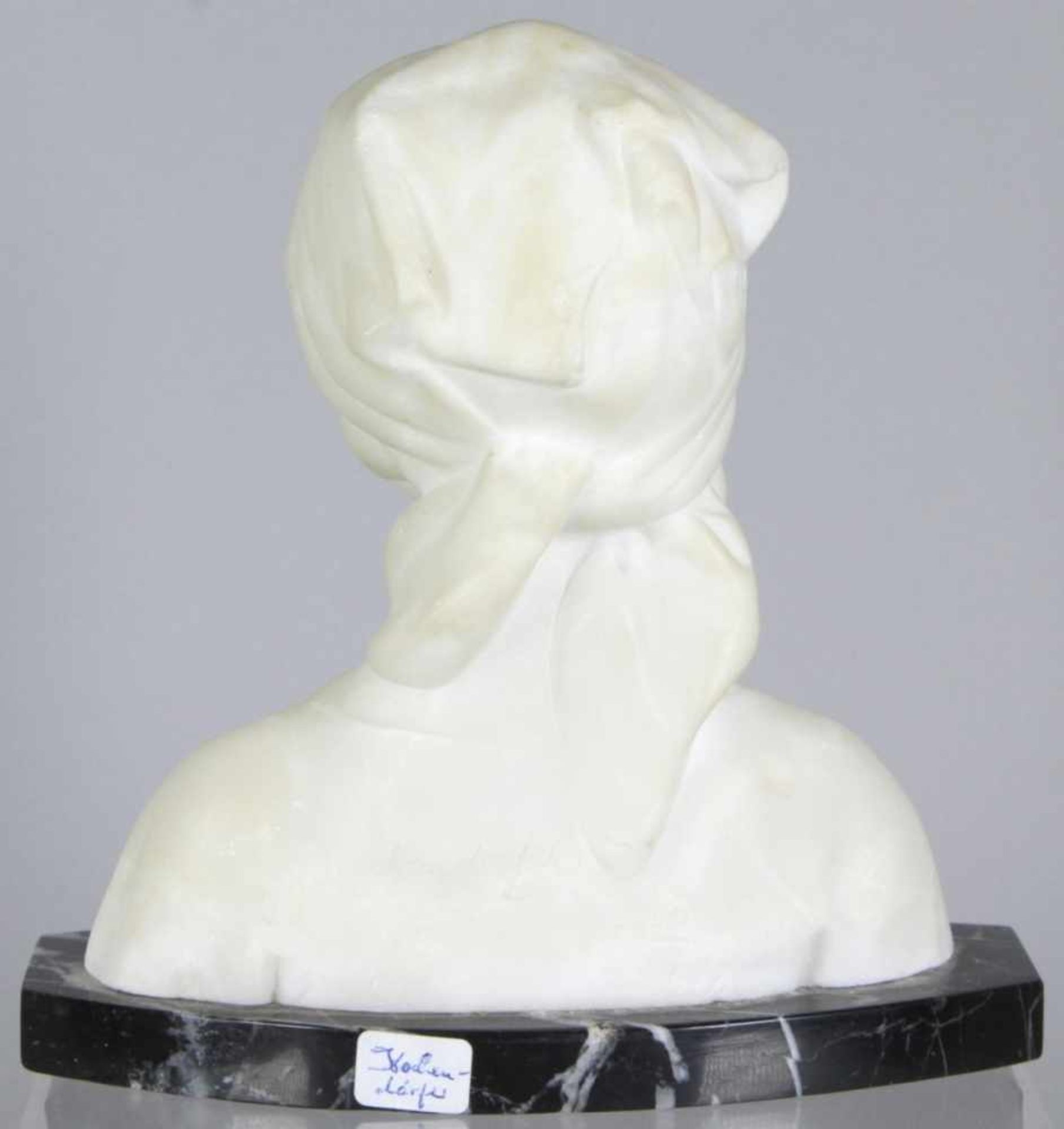 Alabaster-Plastik, "Damenbüste", Kochendörfer, Fritz, Mannheim 1871 - 1942 Osterode, - Bild 2 aus 4