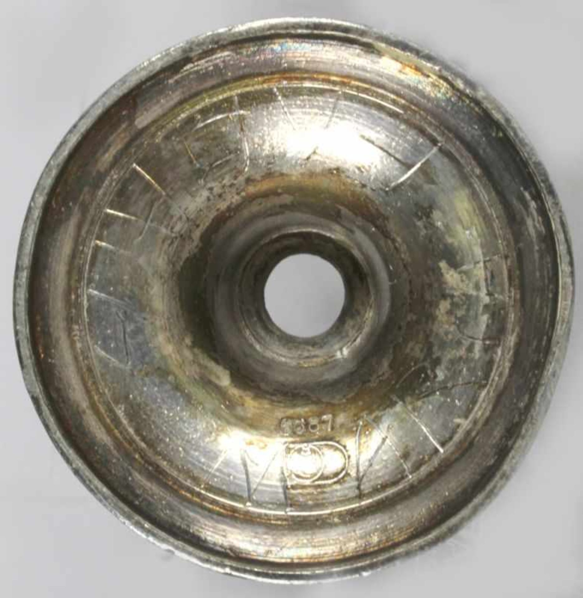 Metall-Vasenhalterung, F. W. Quist, Esslingen, um 1905, Mod.nr.: 6687, Rundstand,durchbrochen - Bild 3 aus 3