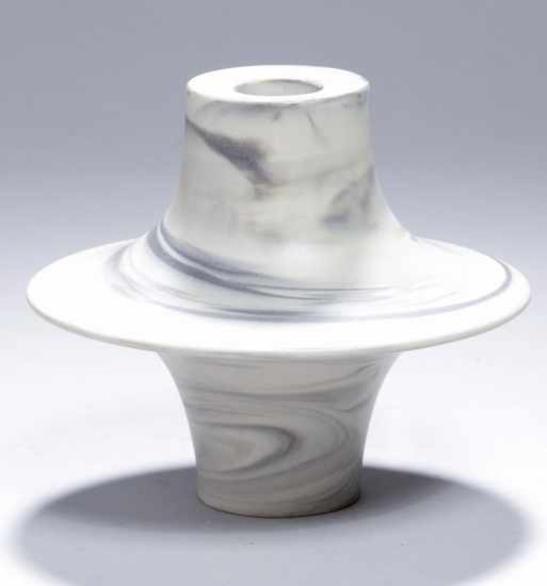 Keramik-Tafelleuchter, 1-flg., "Queensberry Marble", Rosenthal, Studio-Linie, 70er Jahre,heller