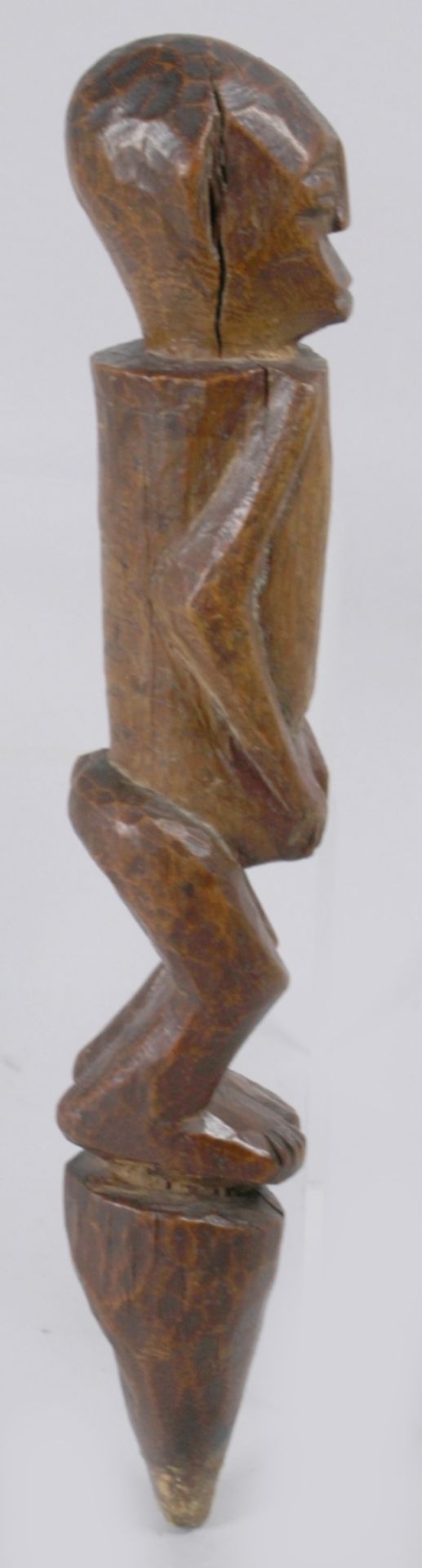 Kleine Ahnen-Figur, Lobi, Burkina Faso, plastische, auf Spitzpflock stehende Darstellungmit sti - Bild 2 aus 3