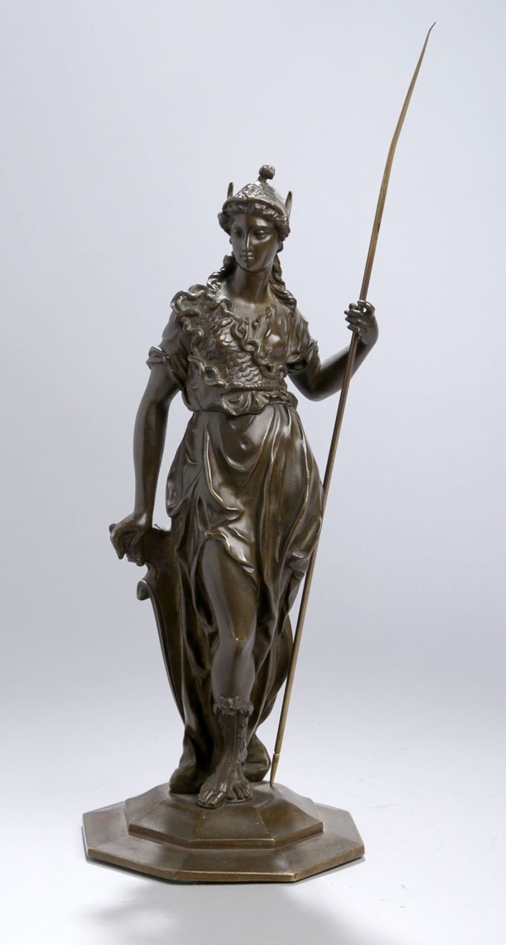 Bronze-Plastik, "Helena", anonymer Bildhauer, 2. Hälfte 19. Jh., vollplastische, stehendeDarste