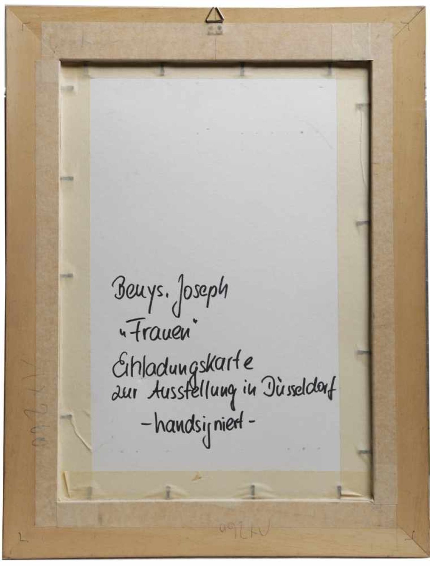 Beuys, Joseph, Kleve 1921 - 1986 Düsseldorf. "Frauen, Einladungskarte zur Ausstellung inDüsseld - Bild 2 aus 2