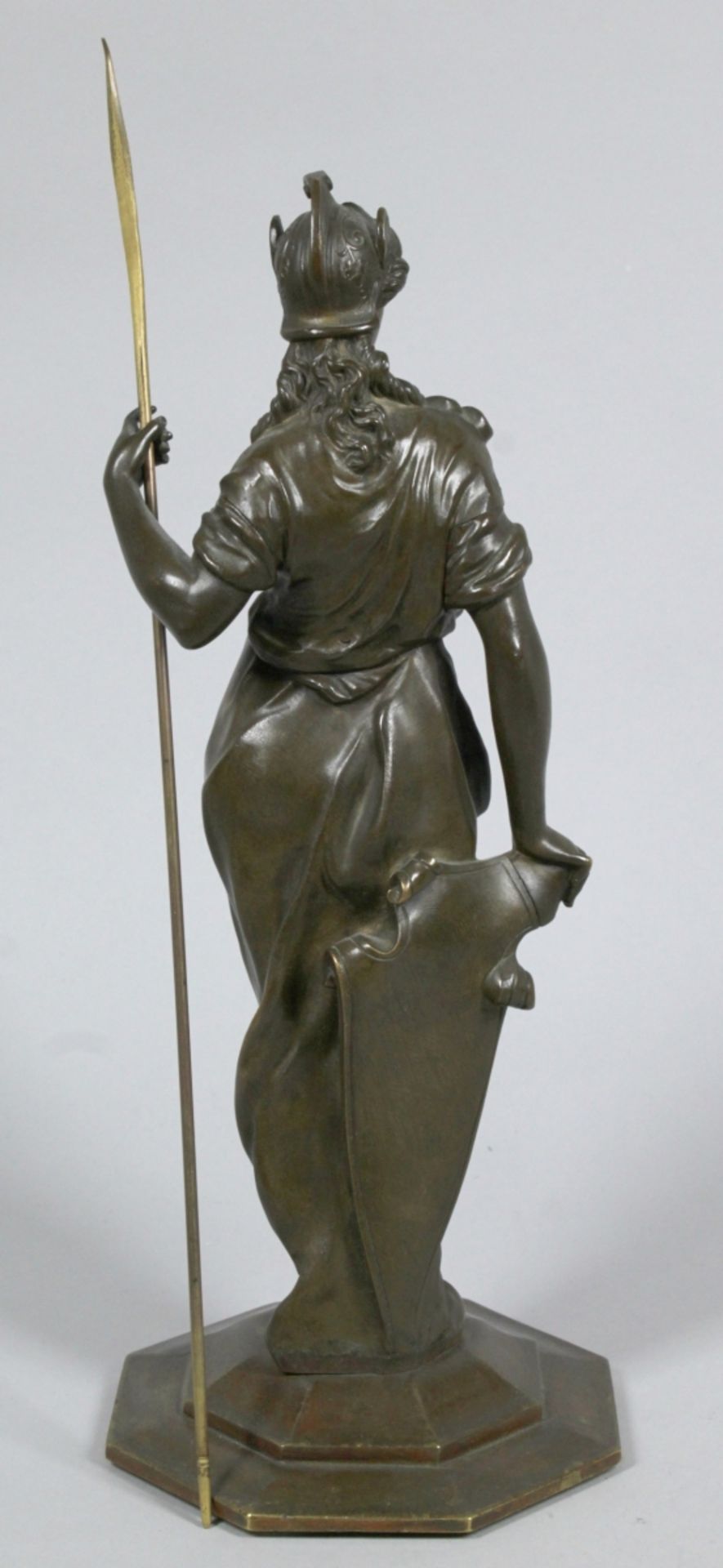 Bronze-Plastik, "Helena", anonymer Bildhauer, 2. Hälfte 19. Jh., vollplastische, stehendeDarste - Bild 2 aus 3