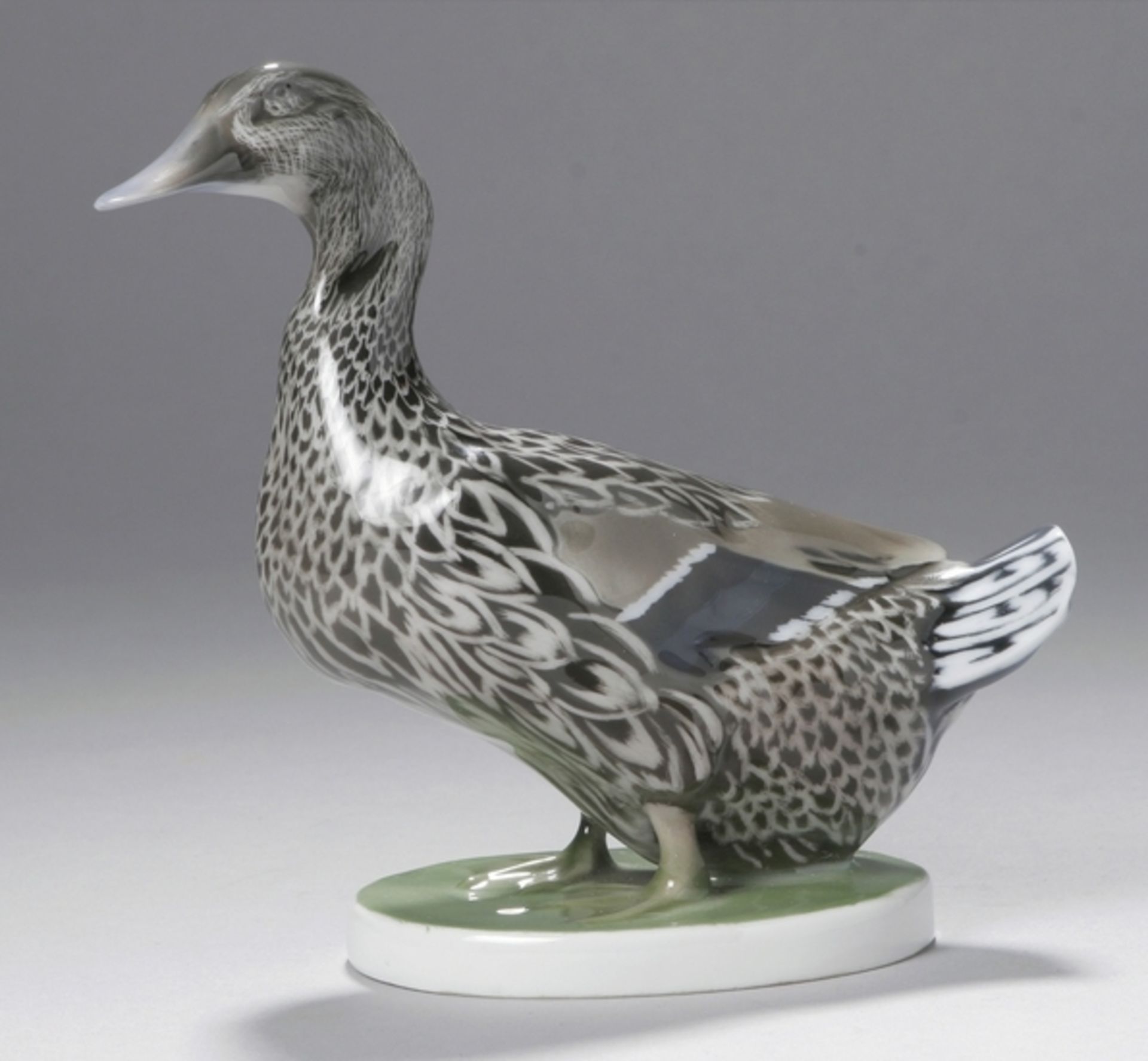 Porzellan-Tierplastik, "Ente", Rosenthal, Kunstabteilung Selb, 1918, Entw.: Willy Zügel1914, Mo