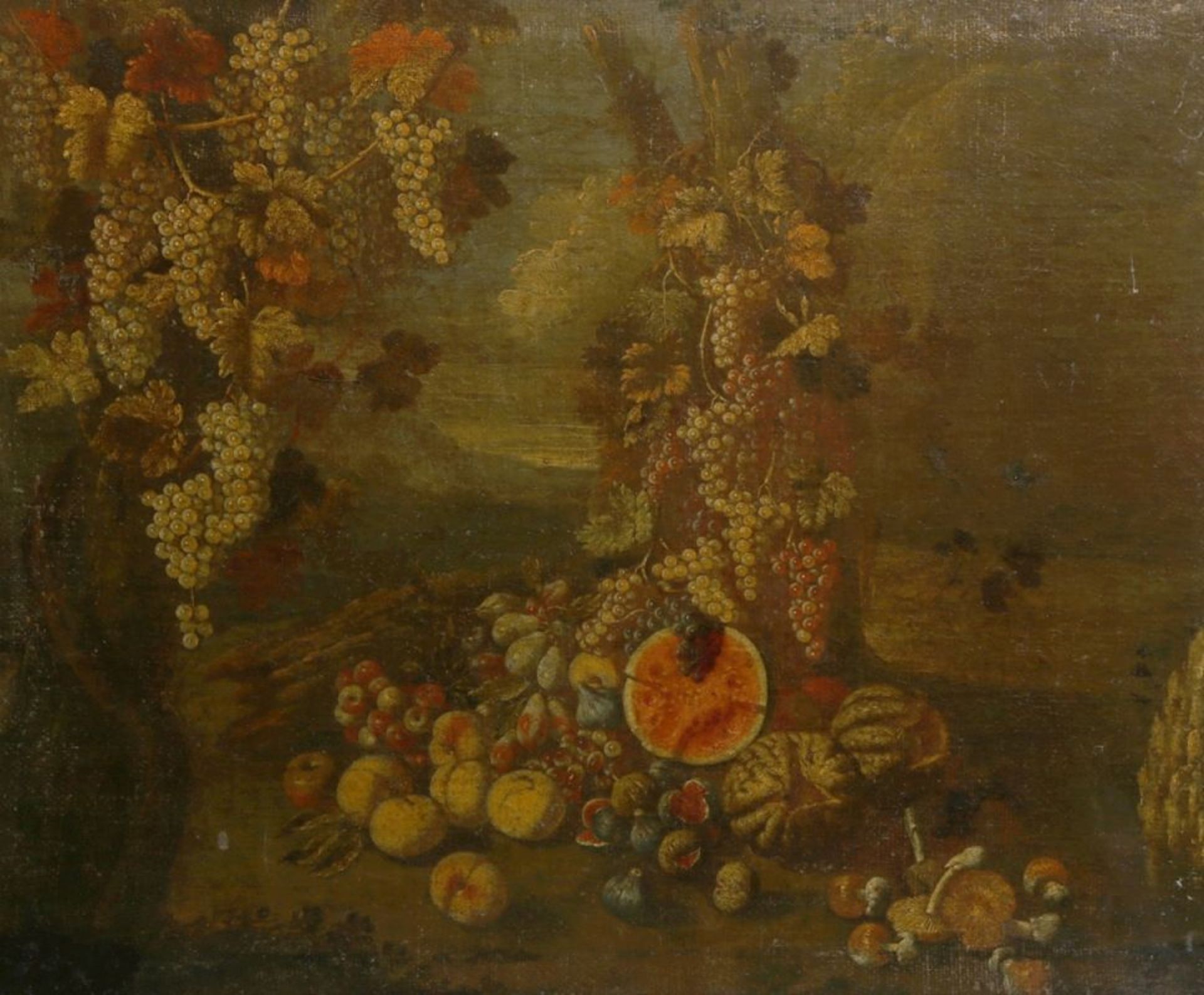 Anonymer Maler, 19. Jh. "Früchtestilleben", Öl/Lw., 50 x 60 cm