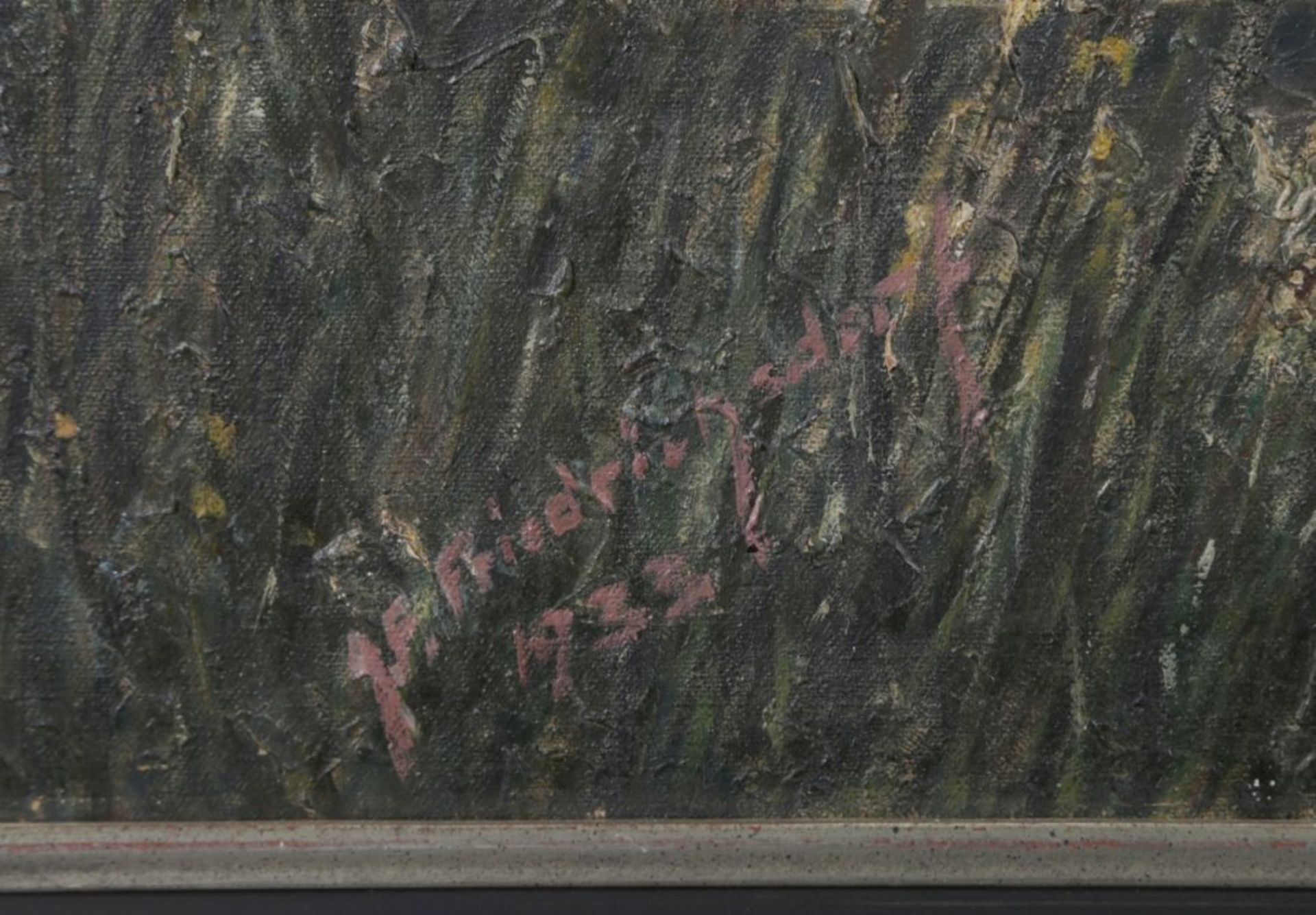 Friedrichsdorf, dt. Maler um 1930. "Seelandschaft mit Möwen", sign., dat. 1933, Öl/Lw., 68x 82 - Bild 2 aus 2